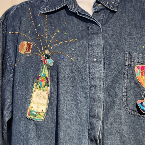 Way To Go denim shirt with embellishments - Picture 4 of 5